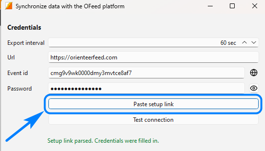 Paste Credentials